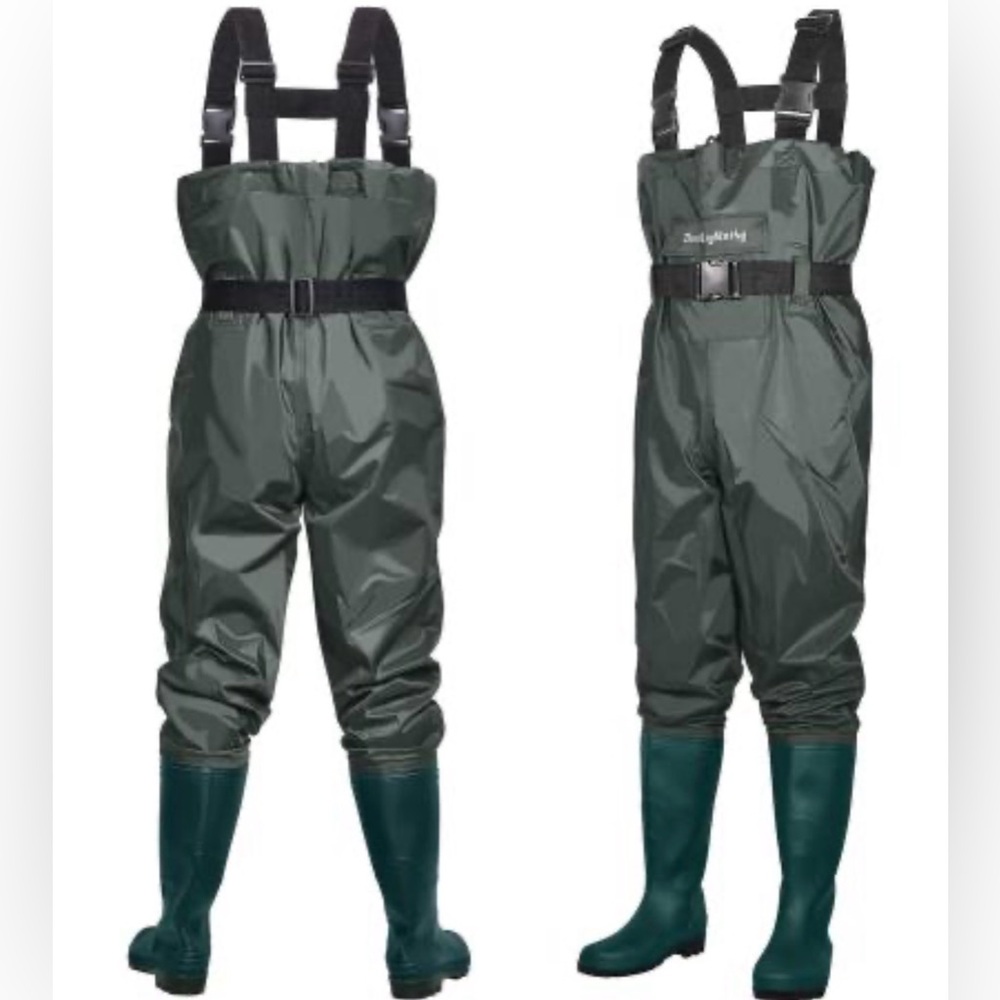 NWOT DARK LIGHTNING Fishing Waders for Men and Women with Boots - Picture 2 of 14